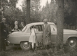 Fr. Tuglas, B. Alver, E. Tuglas ja J. Eilart Valgemetsas 1963. a. - KM EKLA