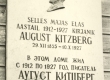 A. Kitzbergi mälestustahvel Tartus A. Kitzbergi tän (end. Kevade tän) - KM EKLA
