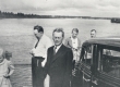 E. Eesorg, ?, F. Tuglas, E. Tuglas, P. Kurvits Narva jõel, 1937 - KM EKLA